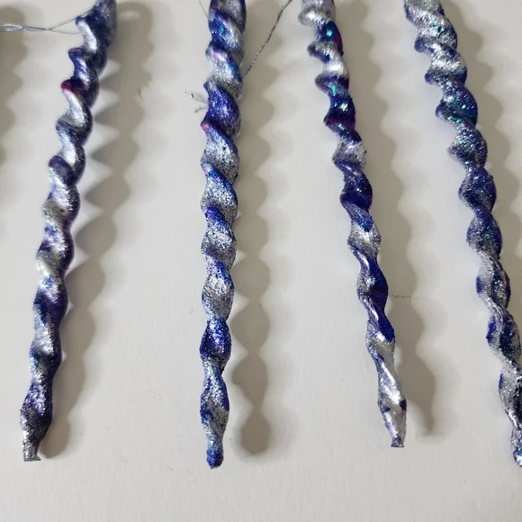 5 HANDCRAFTED Upcycled Swirly Unicorn Icecicle Ornaments HANDPAINTED Holiday - Picture 4 of 17